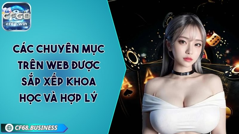 Các chuyên mục trên web được sắp xếp khoa học và hợp lý